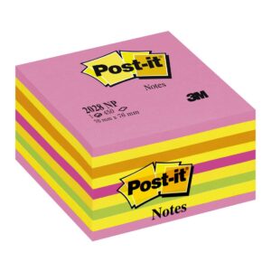 BLOK POST-IT 76X76mm TARTAN 100L NEON BOJE 3M