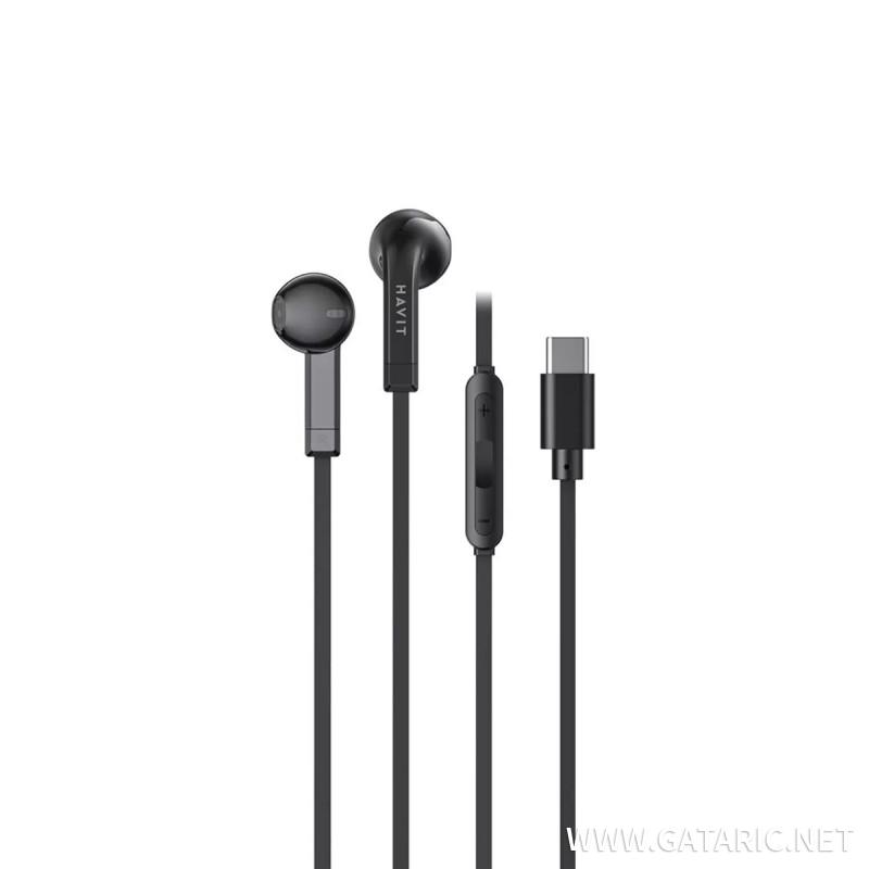 Mini slušalice ''HV-E336C'', Crna