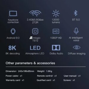 Smart UHD projektor X1 Android - Image 5